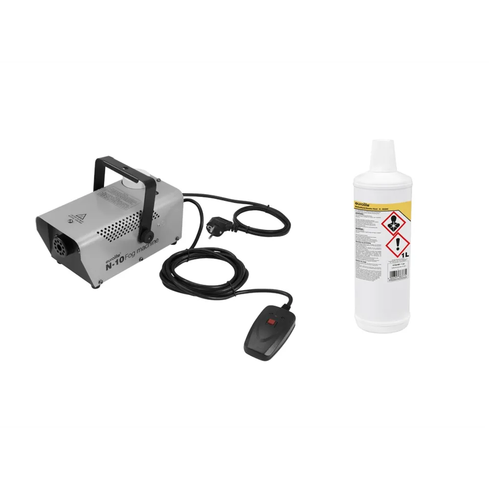 EUROLITE Set N-10 silber + B Basic Nebelfluid 1l