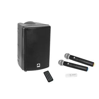OMNITRONIC Set WAMS-08BT MK2 Drahtlos-PA-System + UWM-2HH USB Funkmikrofon-Set