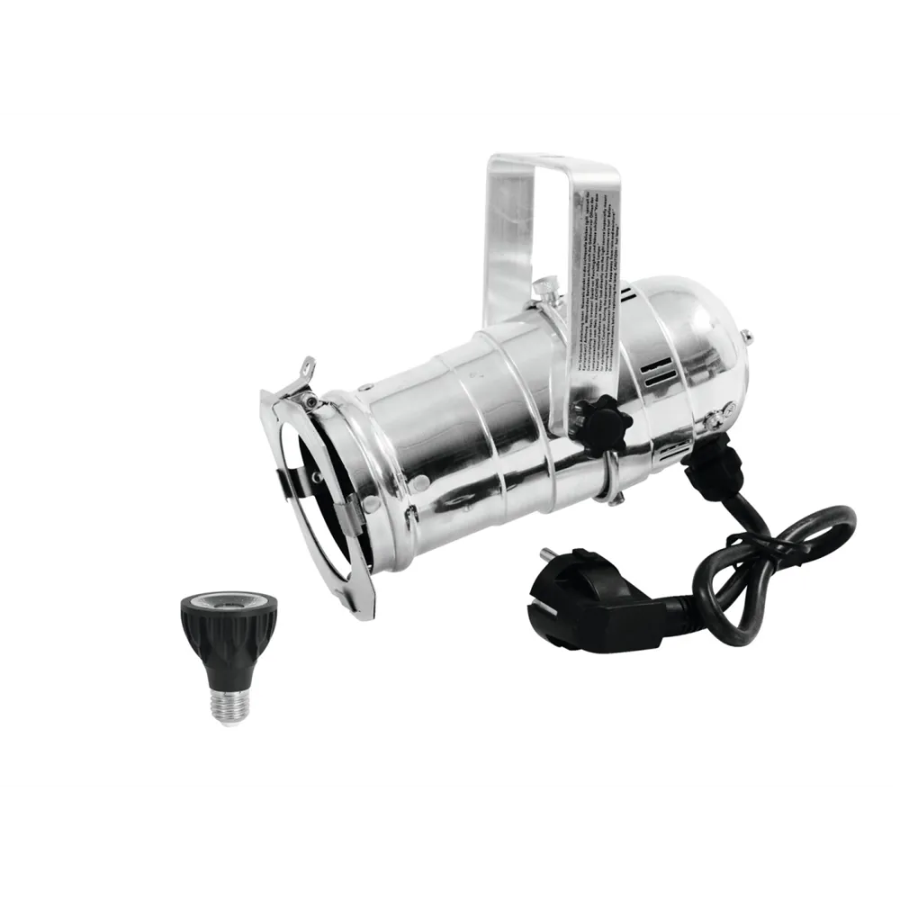 EUROLITE Set PAR-20 Spot sil + PAR-20 230V COB 6W E-27 LED 1800-3000K dim2warm