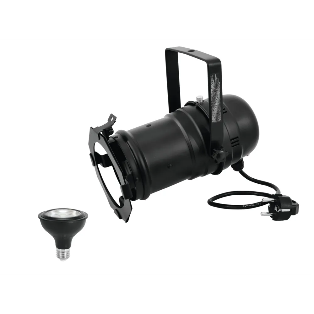 EUROLITE Set PAR-30 Spot sw + PAR-30 230V COB 12W E-27 LED 1800-3000K dim2warm
