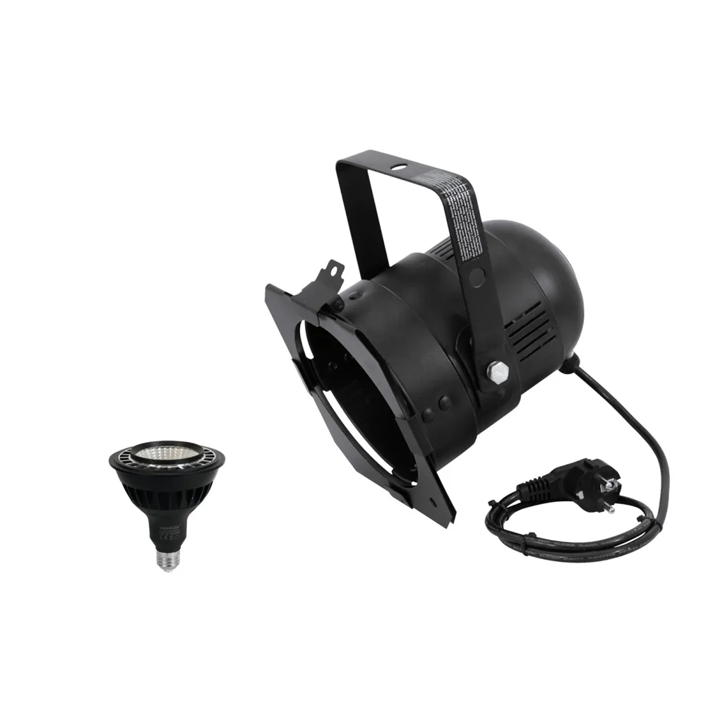 EUROLITE Set PAR-38 Spot sw + PAR-38 230V COB 18W E-27 LED 1800-3000k dim2warm