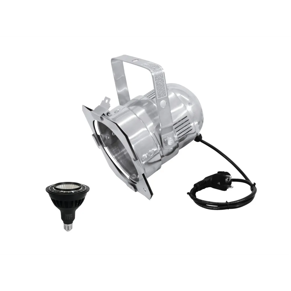 EUROLITE Set PAR-38 Spot sil + PAR-38 230V COB 18W E-27 LED 1800-3000k dim2warm