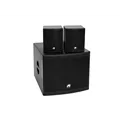 OMNITRONIC Set MOLLY-12A Active Subwoofer + 2x MOLLY-6 Tops 8 Ohm, Black