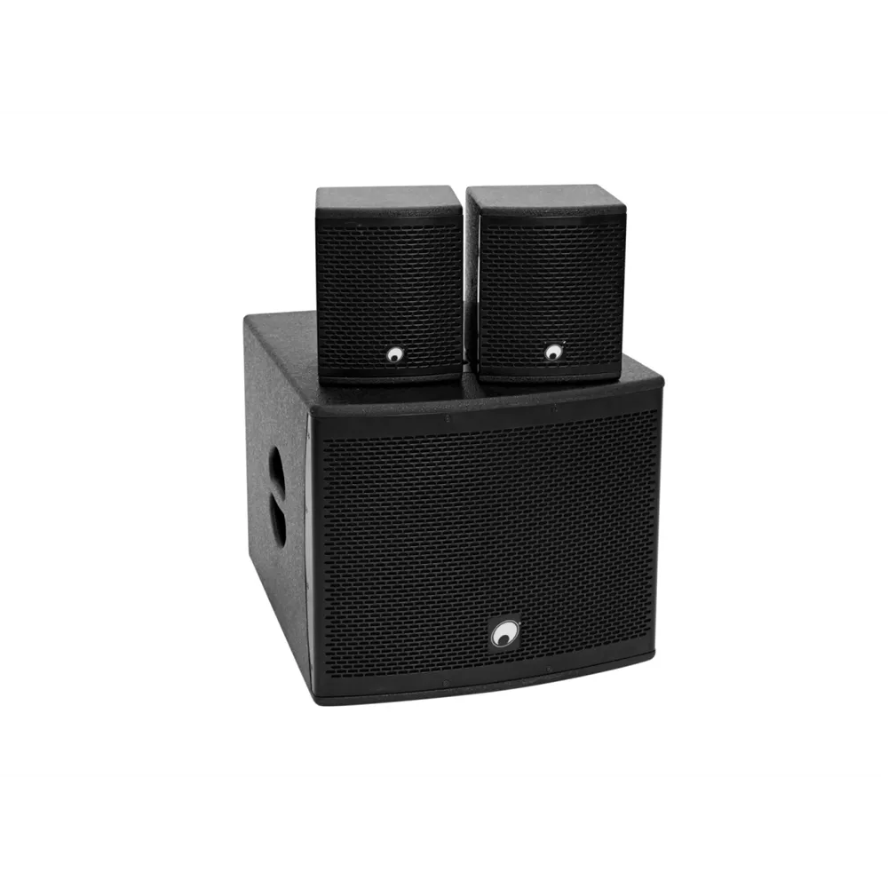 OMNITRONIC Set MOLLY-12A Subwoofer aktiv + 2x MOLLY-6 Top 8 Ohm, schwarz