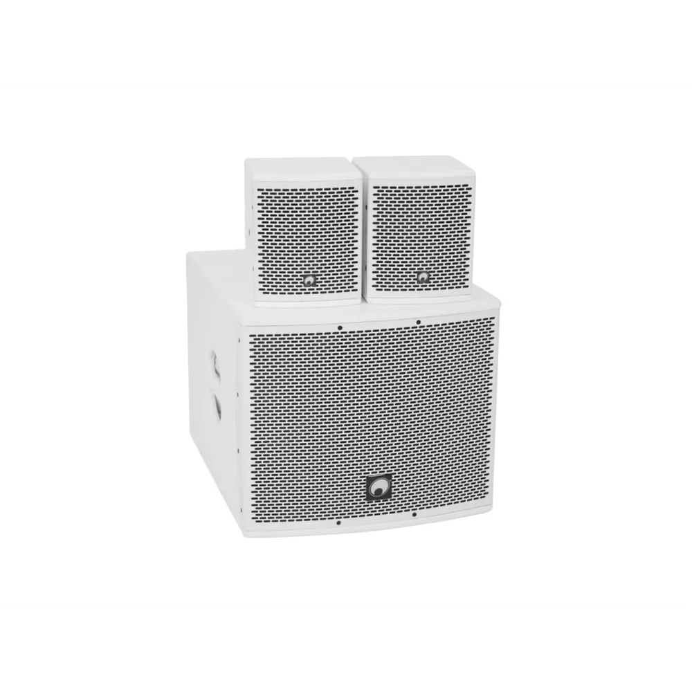 OMNITRONIC Set MOLLY-12A Subwoofer aktiv + 2x MOLLY-6 Top 8 Ohm, weiß