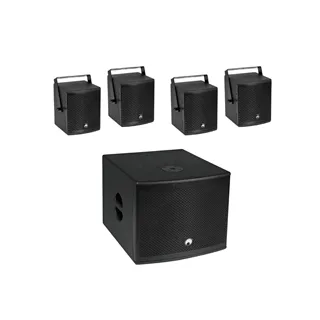 OMNITRONIC Set MOLLY-12A Subwoofer aktiv + 4x MOLLY-6 Top 8 Ohm, schwarz