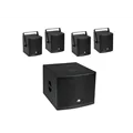 OMNITRONIC Set MOLLY-12A Subwoofer aktiv + 4x MOLLY-6 Top 8 Ohm, schwarz