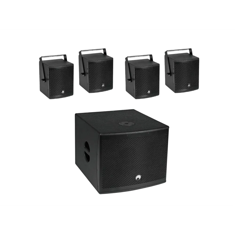 OMNITRONIC Set MOLLY-12A Subwoofer aktiv + 4x MOLLY-6 Top 8 Ohm, schwarz