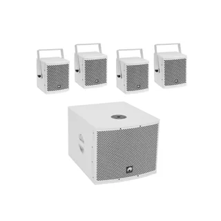 OMNITRONIC Set MOLLY-12A Subwoofer aktiv + 4x MOLLY-6 Top 8 Ohm, weiß
