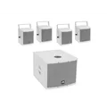 OMNITRONIC Set MOLLY-12A Active Subwoofer + 4x MOLLY-6 Tops 8 Ohm, White