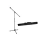 OMNITRONIC Set Mikrofonstativ mit Galgen PRO schwarz + Tasche