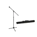 OMNITRONIC Set Mikrofonstativ mit Galgen PRO schwarz + Tasche