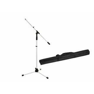 OMNITRONIC Set Mikrofonstativ MS-1W mit Galgen weiß + Tasche
