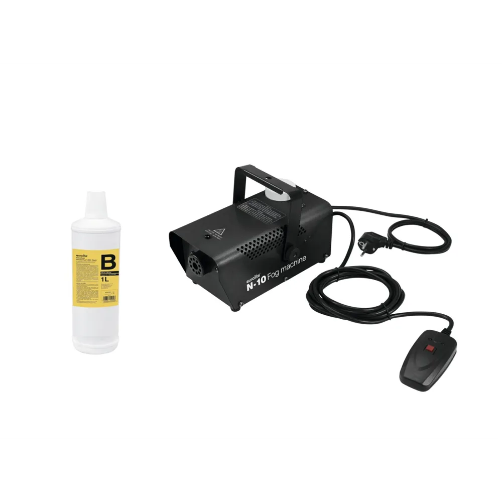 EUROLITE Set N-10 schwarz + B2D Basic Nebelfluid 1l