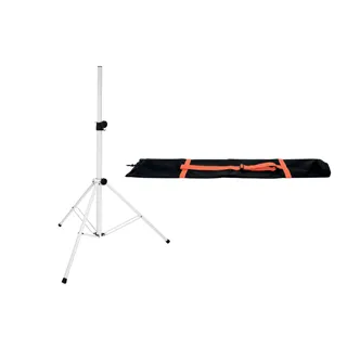 OMNITRONIC Set BS-2 EU Boxenhochständer weiß + Tragetasche