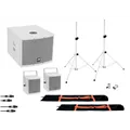 OMNITRONIC MOLLY 2.1 Active System Set: Subwoofer + 2x Satellite Speakers + Accessories, White