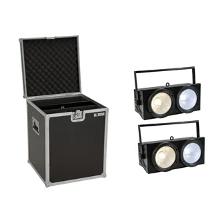 EUROLITE Set 2x Audience Blinder 2x100W LED COB CW/WW + Case