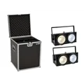 EUROLITE Set 2x Blinder per Pubblico 2x100W LED COB CW/WW + Custodia