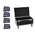 EUROLITE Set of 4 Multiflood Pro IP RGBW Wash MK2 + Case