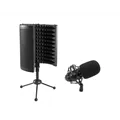 OMNITRONIC Set MIC CM-78MK2 Large Diaphragm Condenser Microphone + AS-04 Desktop Microphone Isolation System