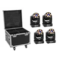 EUROLITE Set of 4 LED TMH-H90 with Rolling Case