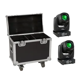 EUROLITE Set 2x LED TMH-B90 + Case mit Rollen