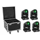 EUROLITE Set 4x LED TMH-B90 + Case mit Rollen