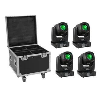 EUROLITE Set 4x LED TMH-B90 + Case mit Rollen