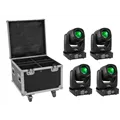 EUROLITE Set of 4 LED TMH-B90 Lights + Rolling Case