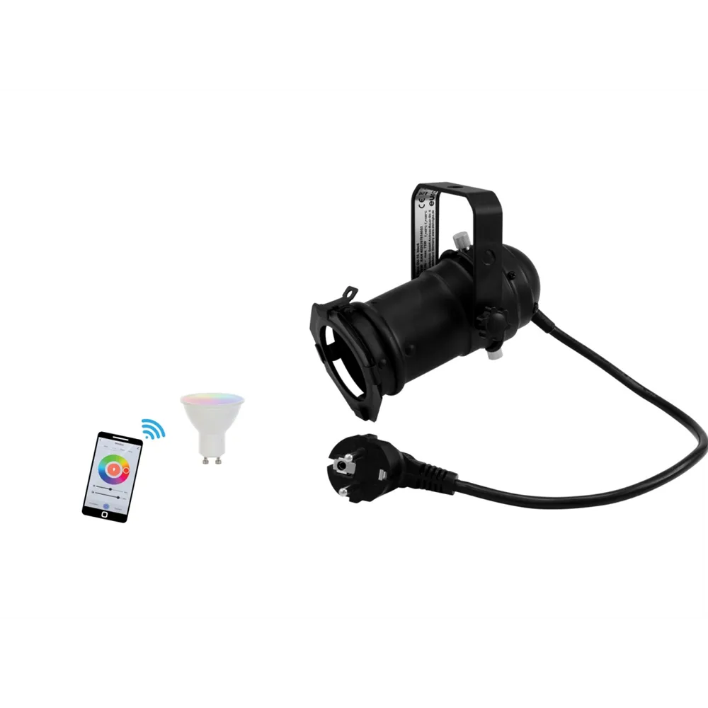 EUROLITE Set PAR-16 Spot sw + LED GU10 RGB/WW/CW WiFi