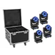 EUROLITE Set 4x LED TMH-H240 Beam/Wash/Flowereffekt + Case