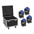 EUROLITE Ensemble 4x LED TMH-H240 Effet de faisceau/lavage/fleur + Malette
