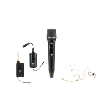 OMNITRONIC Set FAS TWO + Dyn. Funkmikrofon + BP + Headset 660-690MHz