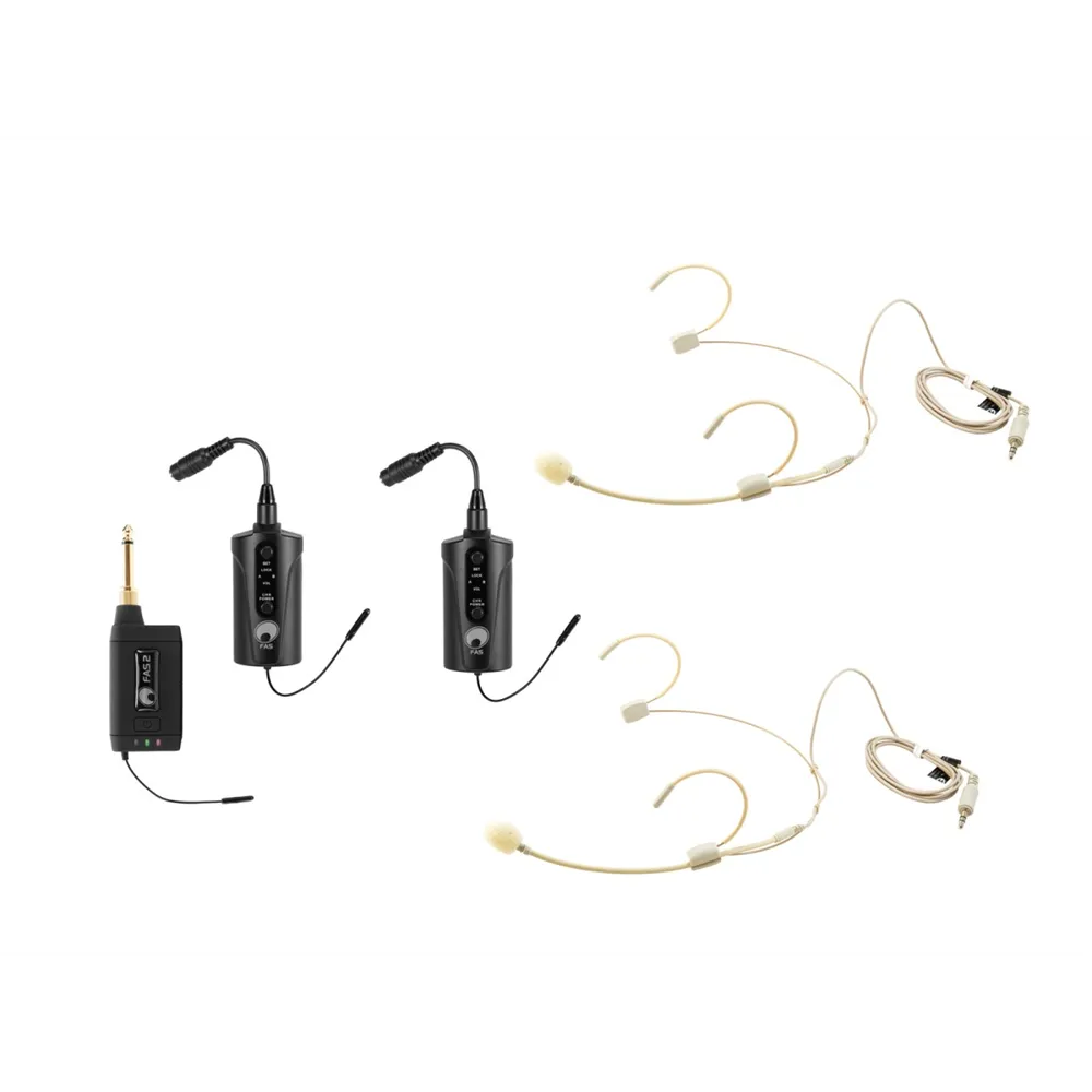 OMNITRONIC Set FAS TWO + 2x BP + 2x Headset 660-690Mhz