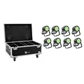 EUROLITE Set of 8 LED IP PAR 7x10W RGBL Spots + Case
