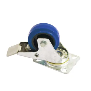 ROADINGER Lenkrolle 80mm blau mit Bremse