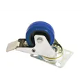ROADINGER Lenkrolle 80mm blau mit Bremse