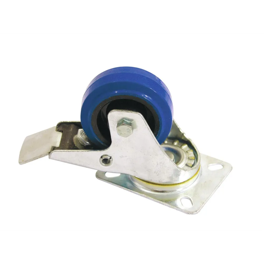 ROADINGER Lenkrolle 80mm blau mit Bremse