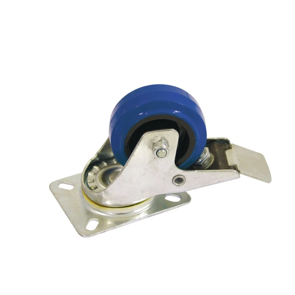 ROADINGER Lenkrolle 80mm blau mit Bremse
