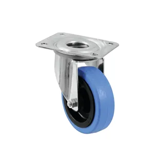 ROADINGER Lenkrolle 100mm BLUE WHEEL hellblau