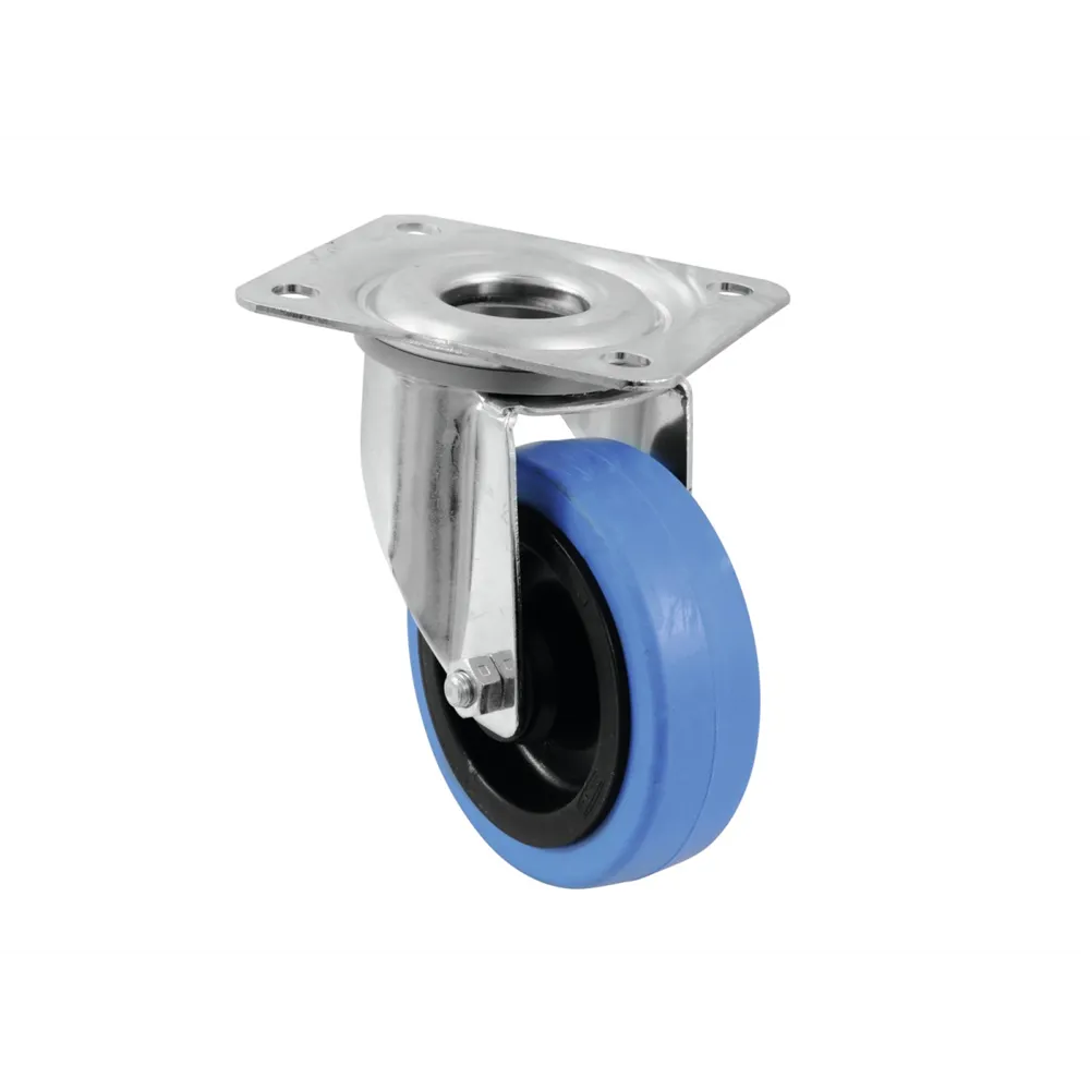 ROADINGER Lenkrolle 100mm BLUE WHEEL hellblau