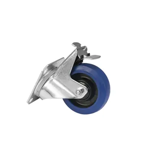 ROADINGER Lenkrolle RD-100B 100mm blau mit Bremse