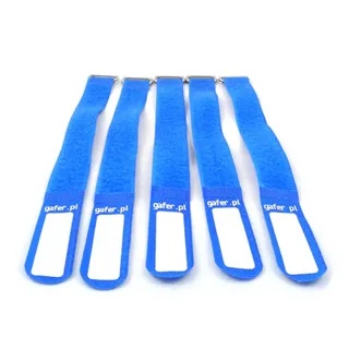 GAFER.PL Kabelbinder Klettverschluss 25x260mm 5er Pack blau