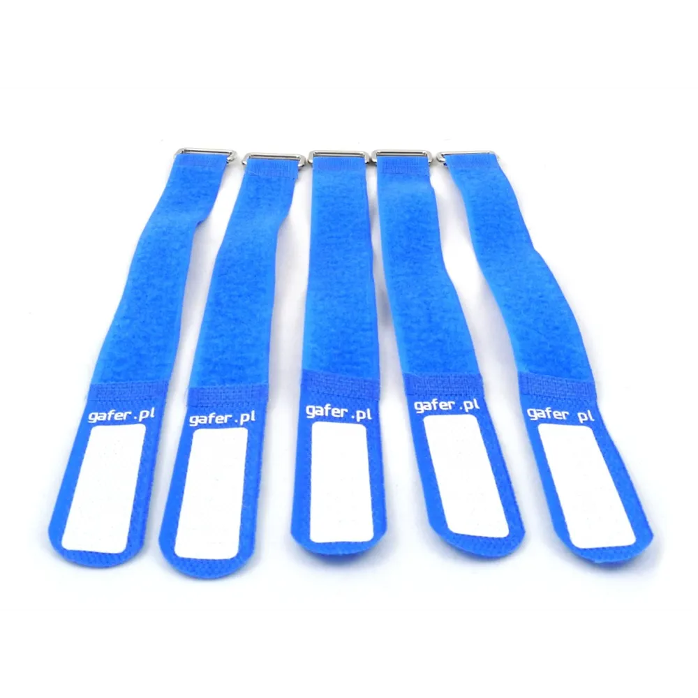GAFER.PL Kabelbinder Klettverschluss 25x260mm 5er Pack blau