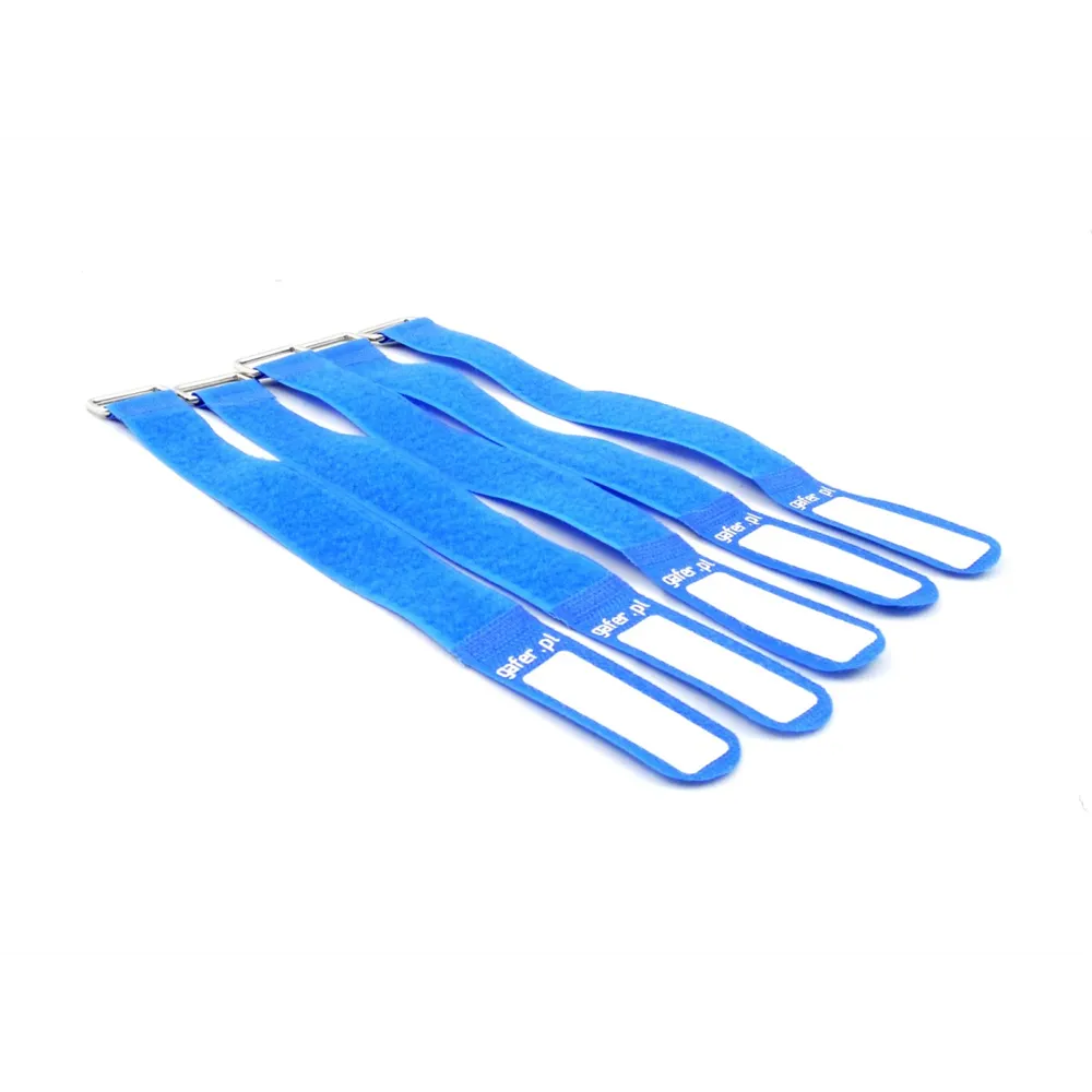GAFER.PL Kabelbinder Klettverschluss 25x260mm 5er Pack blau