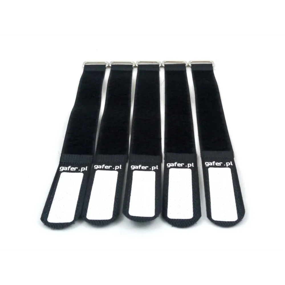 GAFER.PL Kabelbinder Klettverschluss 25x260mm 5er Pack sw