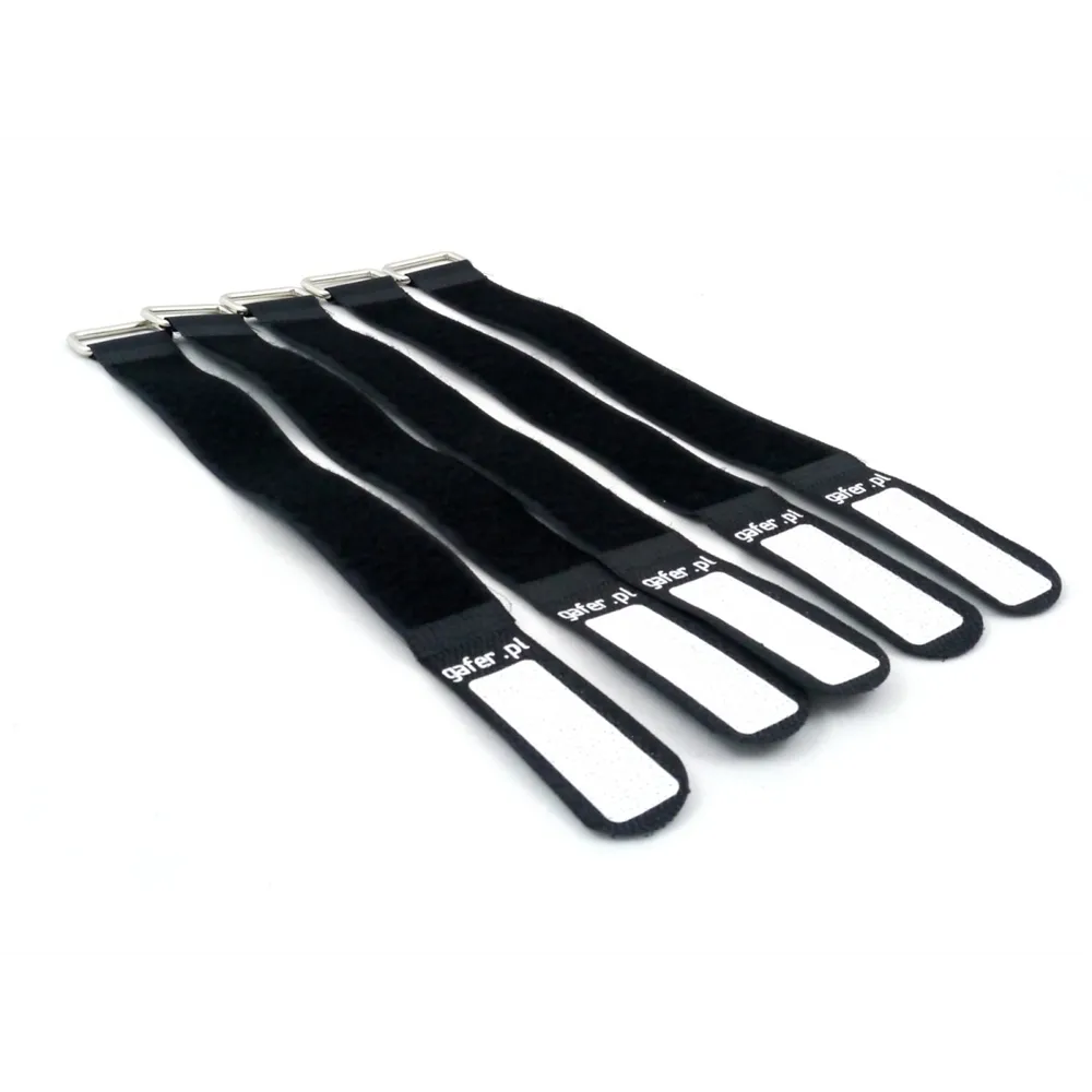 GAFER.PL Kabelbinder Klettverschluss 25x260mm 5er Pack sw