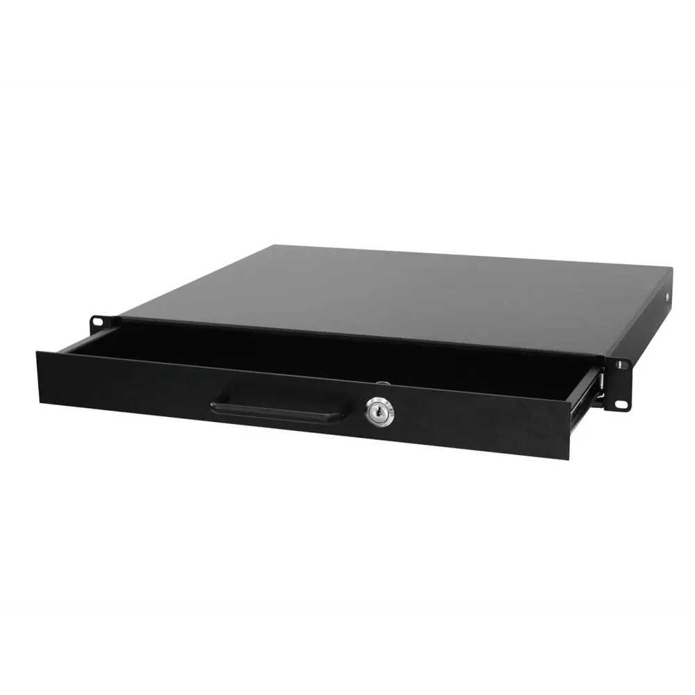 OMNITRONIC Rackschublade mit Schloss 1HE