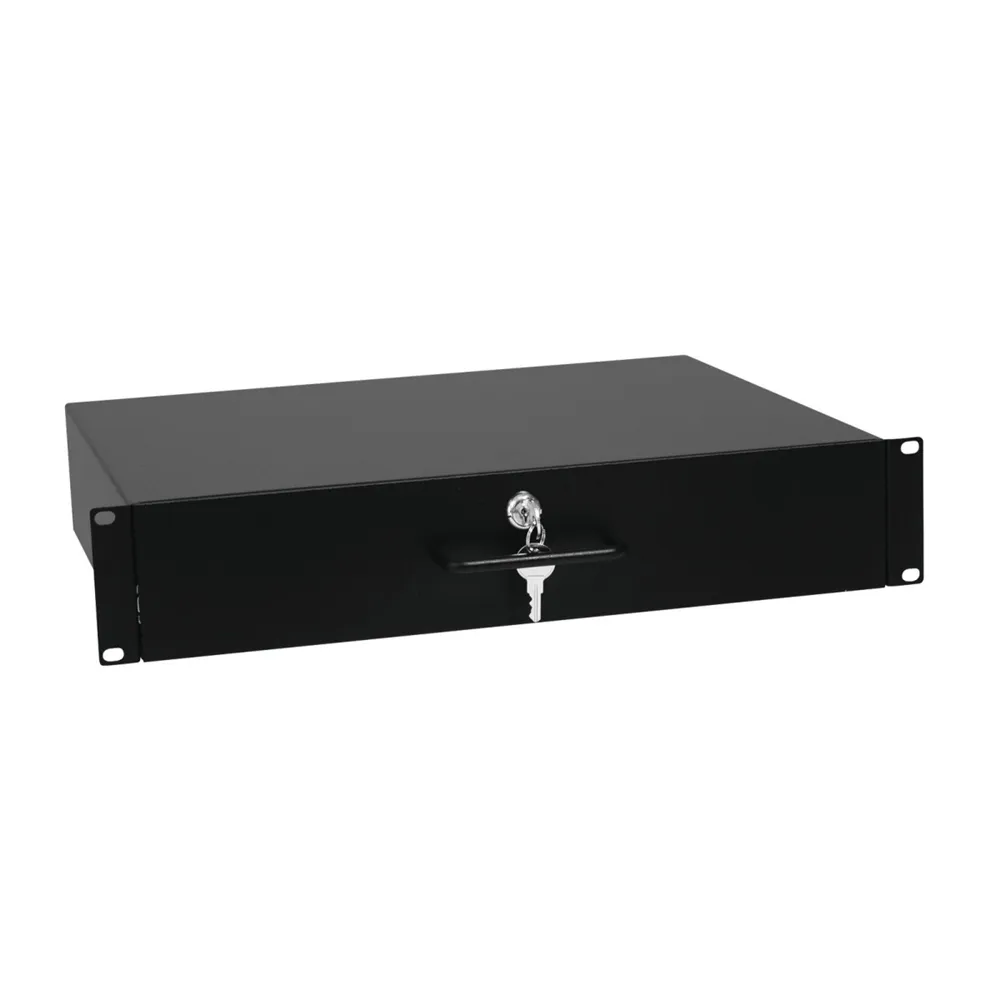 OMNITRONIC Rackschublade mit Schloss 2HE