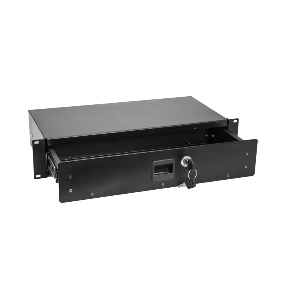 OMNITRONIC Rackschublade SN-2 Rackschublade mit Schloss 2HE